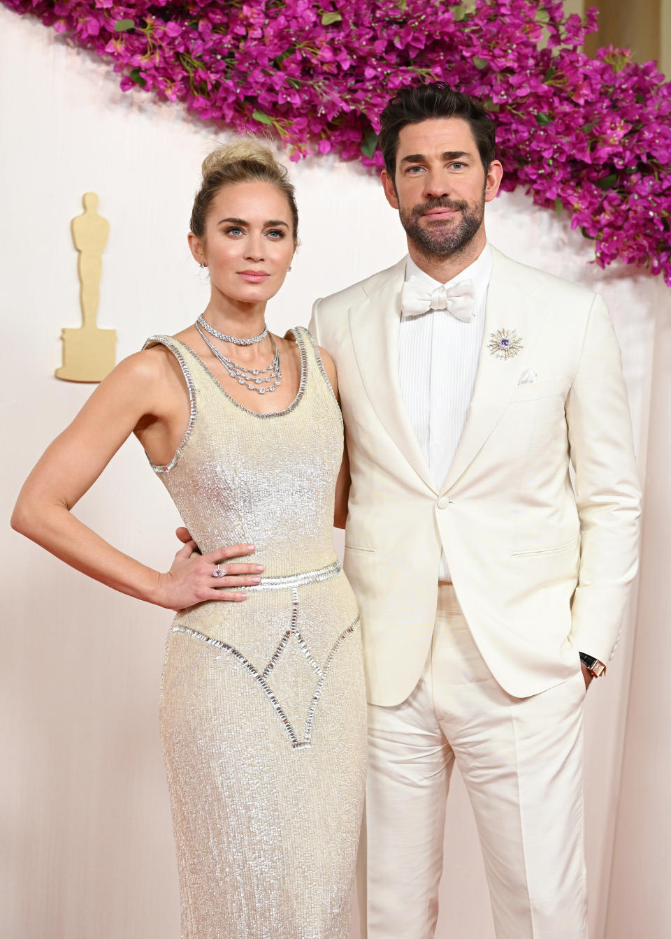 Emily Blunt and John Krasinski at the 96th Annual Oscars held at at the Ovation Hollywood on March 10, 2024 in Los Angeles, California. (Photo by Gilbert Flores/Variety via Getty Images)