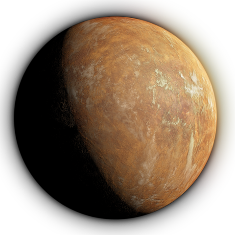 Artist’s impression of Barnard’s Star planet under the orange tinted light from the star.  - Credit:  IEEC/Science-Wave - Guillem Ramisa