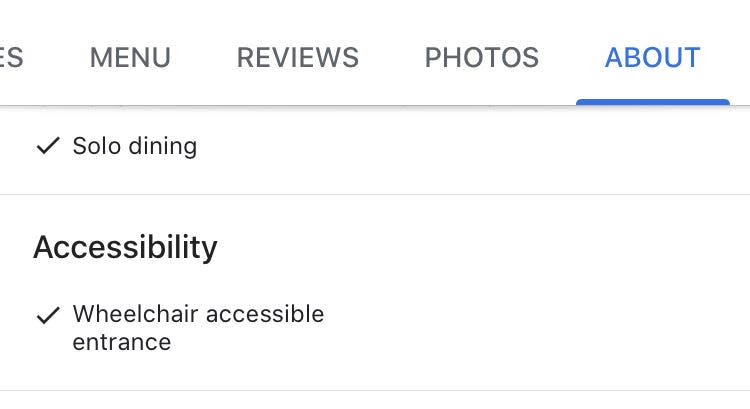 Google Wheelchair Accessible