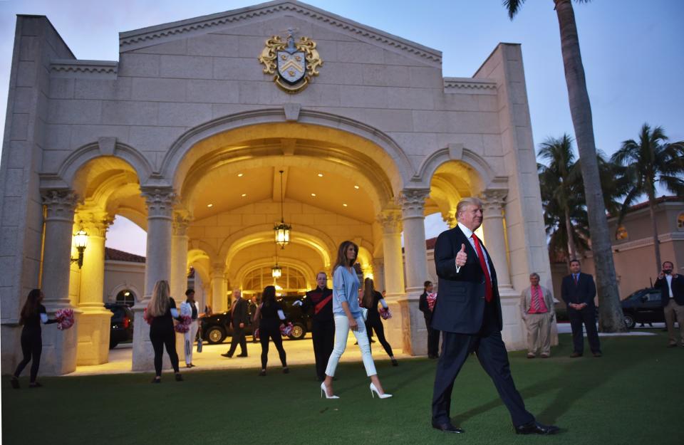 President Donald Trump is seen at the Trump International Golf Club Palm Beach in West Palm Beach, Florida, last year. (Photo: MANDEL NGAN via Getty Images)