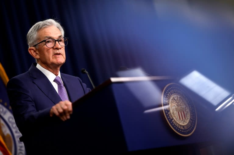 Fed chair Jerome Powell pointed to 'modest' progress in countering inflation in congressional testimony that kept alive the odds of interest rate cuts in 2024 (Kevin Dietsch)