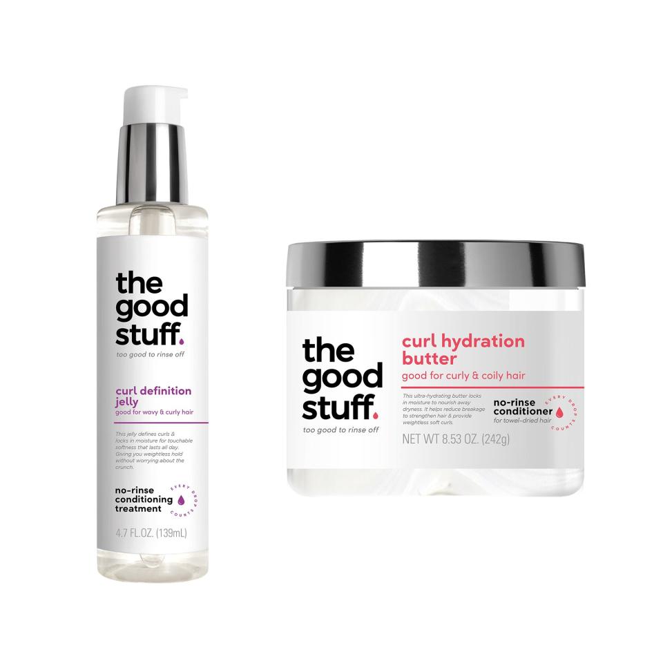 The Good Stuff Curl Hydration Butter No-Rinse Conditioner and Curl Definition Jelly No-Rinse Conditioning Treatment