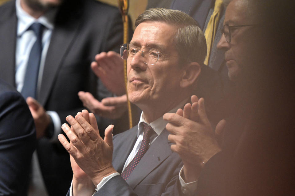 Charles de Courson photographié le 30 mai à l’Assemblée nationale. 