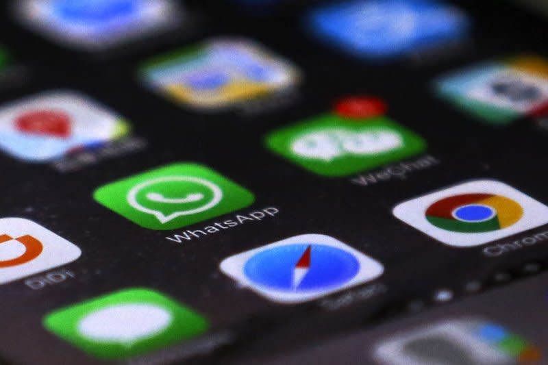 手機通訊軟體WhatsApp在中國遭到封鎖。(美聯社) 