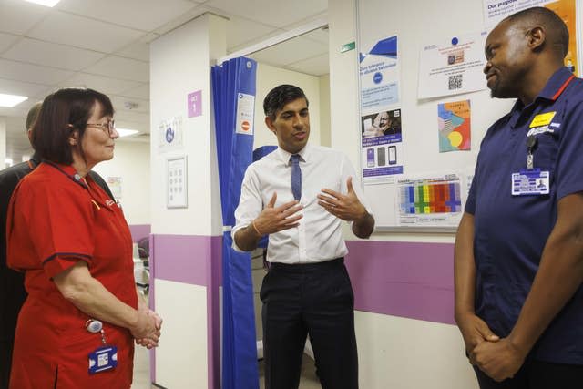 Rishi Sunak visit to Moorfields Eye Hospital