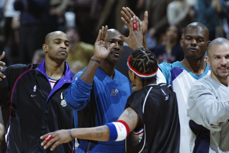 Allen Iverson believes Michael Jordan is the greatest of all time. End of story. (Photo by Jed Jacobsohn/Getty Images)