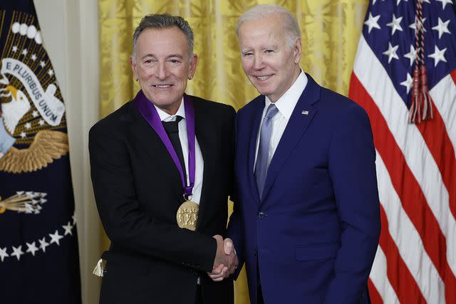 Anna Moneymaker/Getty Images Bruce Springsteen and President Joe Biden