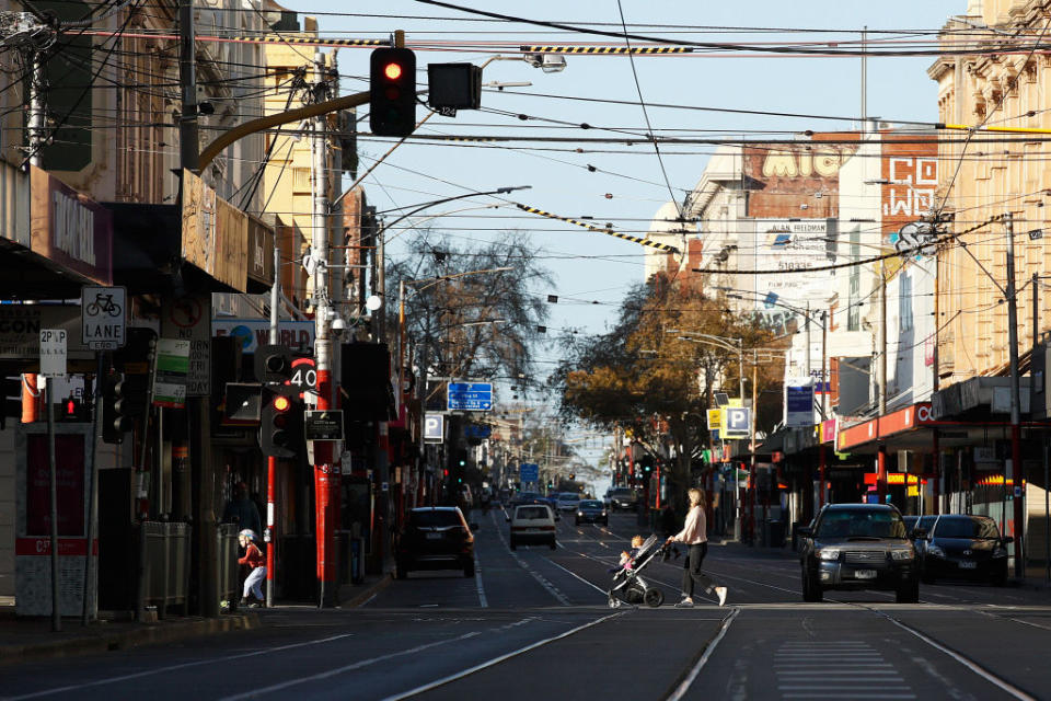 People seen exercising in Melbourne on Sunday. Source: Getty