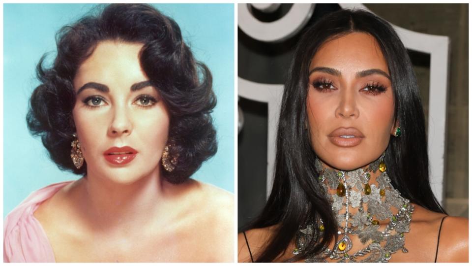 Elizabeth Taylor (left) and Kim Kardashian