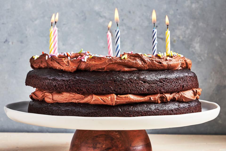 <p>Let's face it: Birthdays are really just our favorite excuse to eat <em>plenty</em> of <a href="https://www.delish.com/content/cake-recipes/" rel="nofollow noopener" target="_blank" data-ylk="slk:cake;elm:context_link;itc:0;sec:content-canvas" class="link ">cake</a>. Whether you crave towering <a href="https://www.delish.com/cooking/g2086/layer-cakes/" rel="nofollow noopener" target="_blank" data-ylk="slk:layer cakes;elm:context_link;itc:0;sec:content-canvas" class="link ">layer cakes</a> or simple and delicious <a href="https://www.delish.com/cooking/recipe-ideas/a51529/cookie-cake-recipe/" rel="nofollow noopener" target="_blank" data-ylk="slk:cookie cake;elm:context_link;itc:0;sec:content-canvas" class="link ">cookie cake</a> creations, birthdays are the best time to get your cake on. If you're celebrating your big day soon—or planning a surprise for someone special—you can't go wrong with any of these easy (yet impressive) cake recipes. </p><p>We've compiled our very best birthday cake recipes to make this year's celebration as memorable—and delicious—as possible. Looking for chocolate? Our <a href="https://www.delish.com/cooking/recipe-ideas/a32842013/chocolate-birthday-cake/" rel="nofollow noopener" target="_blank" data-ylk="slk:chocolate birthday cake;elm:context_link;itc:0;sec:content-canvas" class="link ">chocolate birthday cake</a>, <a href="https://www.delish.com/cooking/recipe-ideas/a33301131/devils-food-cake-recipe/" rel="nofollow noopener" target="_blank" data-ylk="slk:devil's food cake;elm:context_link;itc:0;sec:content-canvas" class="link ">devil's food cake</a>, and <a href="https://www.delish.com/cooking/recipe-ideas/a36339267/flourless-peanut-butter-chocolate-cake-recipe/" rel="nofollow noopener" target="_blank" data-ylk="slk:flourless peanut butter chocolate cake;elm:context_link;itc:0;sec:content-canvas" class="link ">flourless peanut butter chocolate cake</a> will satisfy any rich chocolate craving. If you're looking to go simple and classic, you can't go wrong with our <a href="https://www.delish.com/cooking/recipe-ideas/a23120595/funfetti-cake-birthday-cake-recipe/" rel="nofollow noopener" target="_blank" data-ylk="slk:perfect birthday cake;elm:context_link;itc:0;sec:content-canvas" class="link ">perfect birthday cake</a> or <a href="https://www.delish.com/cooking/recipe-ideas/a27044802/yellow-cake-recipe/" rel="nofollow noopener" target="_blank" data-ylk="slk:yellow cake;elm:context_link;itc:0;sec:content-canvas" class="link ">yellow cake</a>. They make the perfect base for any birthday toppings your heart desires—sprinkles, candy...go crazy! We've also got plenty of show-stopping desserts if you're looking to really impress your friends and family. Our <a href="https://www.delish.com/cooking/recipe-ideas/a30715282/milk-and-oreos-cake-recipe/" rel="nofollow noopener" target="_blank" data-ylk="slk:milk & Oreos cake;elm:context_link;itc:0;sec:content-canvas" class="link ">milk & Oreos cake</a> stuns with gravity-defying chocolate designs, while our layered <a href="https://www.delish.com/cooking/recipe-ideas/a36542396/spumoni-ice-cream-cake-recipe/" rel="nofollow noopener" target="_blank" data-ylk="slk:spumoni ice cream cake;elm:context_link;itc:0;sec:content-canvas" class="link ">spumoni ice cream cake</a> might be the most fun and colorful dessert you'll have all year. </p><p>While these cakes may look impressive, don't be alarmed! We've got recipes and simple step-by-step instructions for everyone, from novice bakers to experts in the kitchen. Looking for more dessert inspo for your birthday celebration? Check out our favorite <a href="https://www.delish.com/cooking/recipe-ideas/g3246/easy-desserts/" rel="nofollow noopener" target="_blank" data-ylk="slk:easy desserts;elm:context_link;itc:0;sec:content-canvas" class="link ">easy desserts</a> to impress without any stress, or our top <a href="https://www.delish.com/cooking/recipe-ideas/g2887/138-no-bake-desserts/" rel="nofollow noopener" target="_blank" data-ylk="slk:no-bake desserts;elm:context_link;itc:0;sec:content-canvas" class="link ">no-bake desserts</a> for when you just can't be bothered to turn on your oven. <br></p>