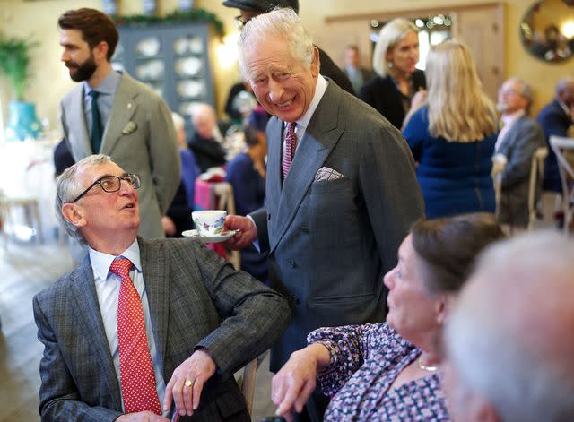 <p>CHRIS JACKSON/POOL/AFP via Getty</p> King Charles attends his 75th birthday party hosted by the Prince's Foundation on November 13.