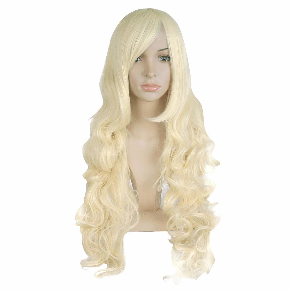 Long Curly Blonde Wig