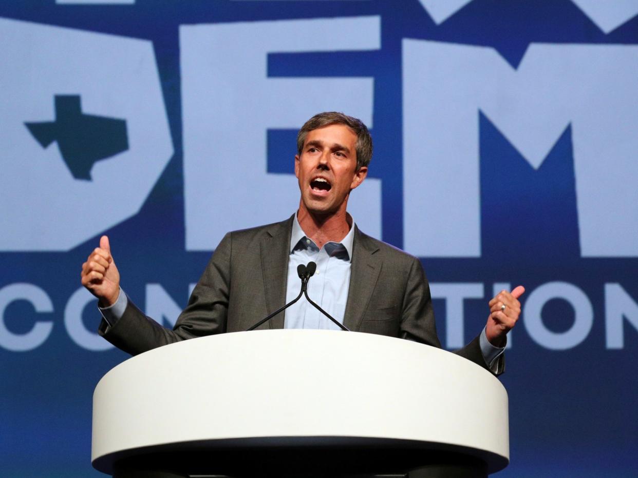 Mr O'Rourke has been catching up to the Republican senator in the polls: AP