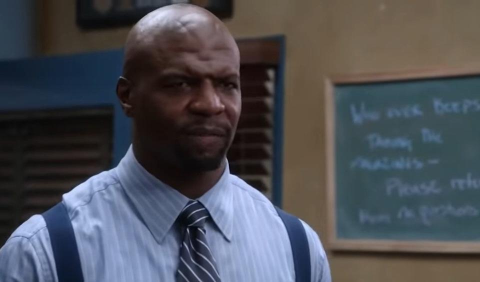 Terry in the precinct break room in "Brooklyn Nine-Nine"