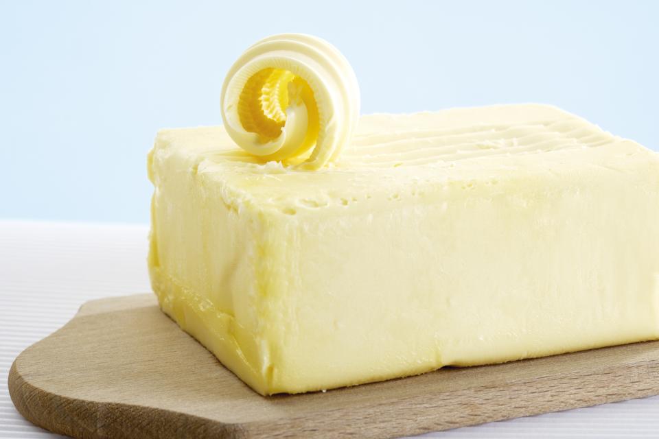 Block of butter, close-up