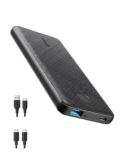 Anker Portable Charger, USB-C Portable Charger 10000mAh with 20W Power Delivery, 523 Power Bank (PowerCore Slim 10K PD) for iPhone 14/13/12 Series, S10, Pixel 4, and More (AMAZON)