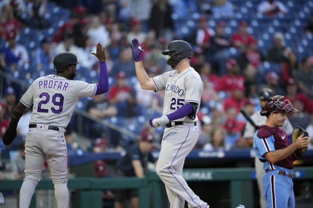 Colorado Rockies left fielder Jurickson Profar (29) in the fourth