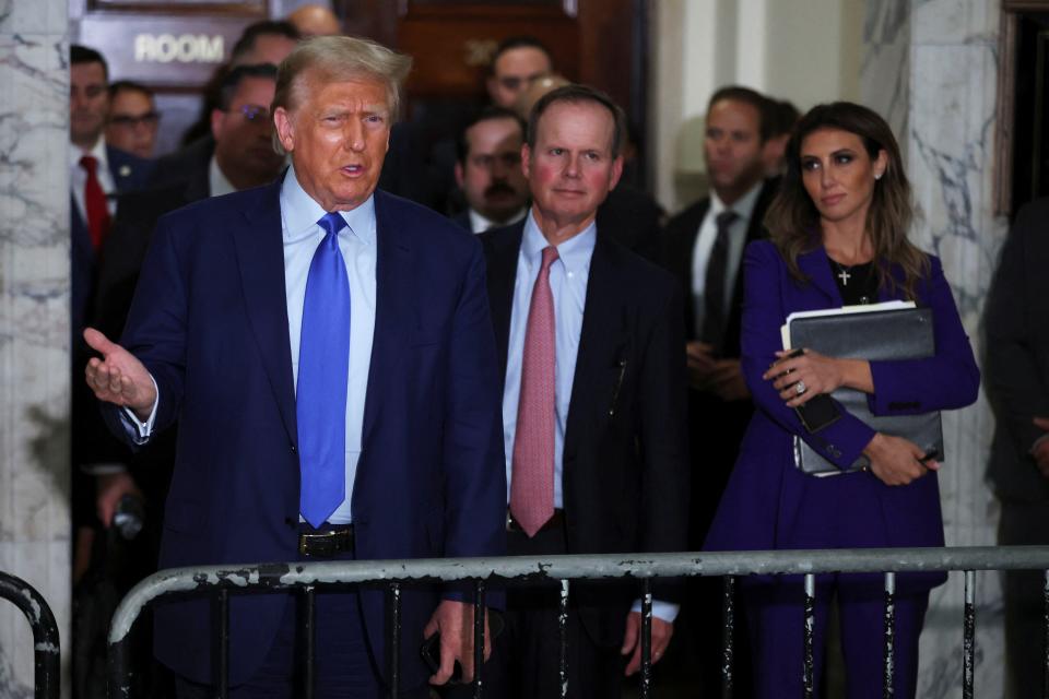 Former President Donald Trump attends the Trump Organization civil fraud trial on 24 October 2023 (REUTERS)