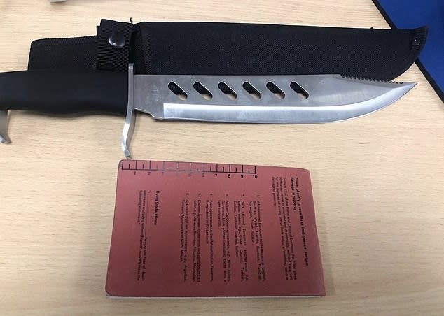 Just one of the blades shared by neighbourhood policing teams across London that were seized at the weekend. (Met Police)