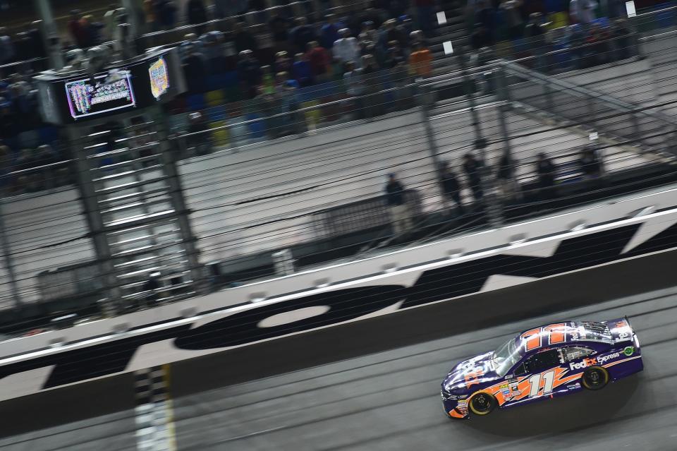 Denny Hamlin won the 2016 Daytona 500. He’ll start fourth Sunday. (Getty)