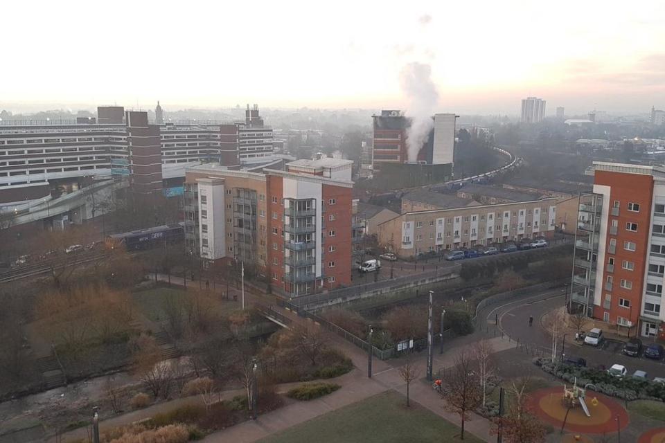 Derailed: The train came off the tracks between Lewisham and Hither Green stations. (ChrisO, Twitter)