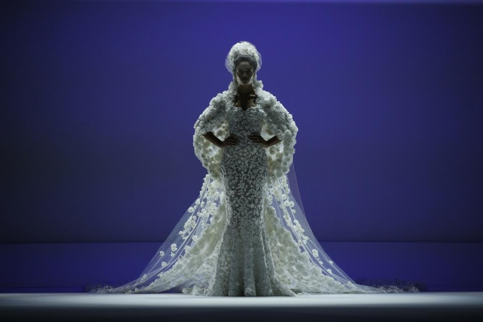 A Tamara Ralph and Michael Russo creation on the Paris runway