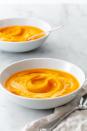 <p>Pumpkin <a href="https://www.delish.com/cooking/recipe-ideas/g3026/fall-soup-recipes/" rel="nofollow noopener" target="_blank" data-ylk="slk:soup in the fall;elm:context_link;itc:0;sec:content-canvas" class="link ">soup in the fall</a> is something that never gets old. It's healthy, super creamy, and keeps you cozy. You can use various winter squashes to make this soup, but our top two favorite types are sugar pumpkins and kabocha squash, with calabaza and butternut squashes as runner-ups. <br><br>Get the <strong><a href="https://www.delish.com/cooking/recipe-ideas/a21950863/easy-pumpkin-soup/" rel="nofollow noopener" target="_blank" data-ylk="slk:Pumpkin Soup recipe;elm:context_link;itc:0;sec:content-canvas" class="link ">Pumpkin Soup recipe</a></strong>.</p>
