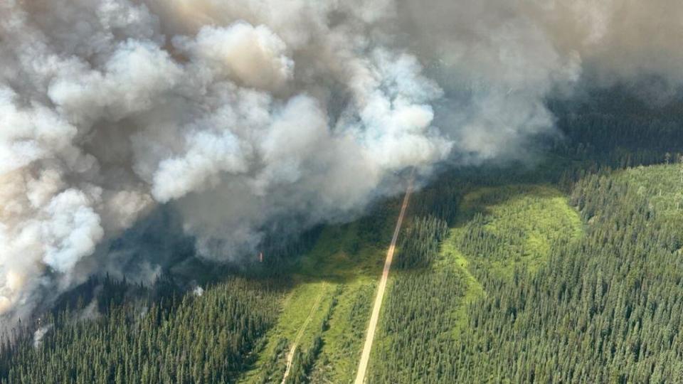 Smoke rises over the national park in this photo taken earlier this week