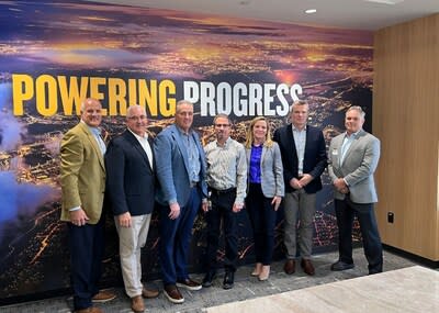 Executives from CRH meet with Caterpillar CEO Jim Umpleby and Group President Denise Johnson at the company’s headquarters in Irving, Texas.