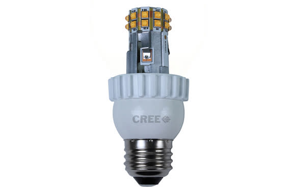 This LED bulb from Cree needs only 9.5 watts to produce the same amount of light as an old 60-watt bulb.