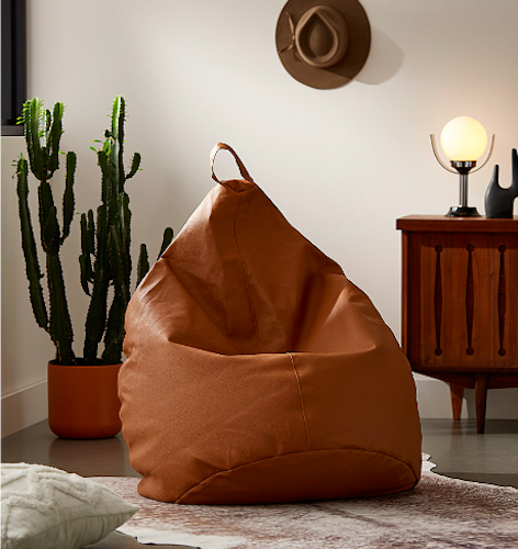 Simons Faux Leather Beanbag Chair