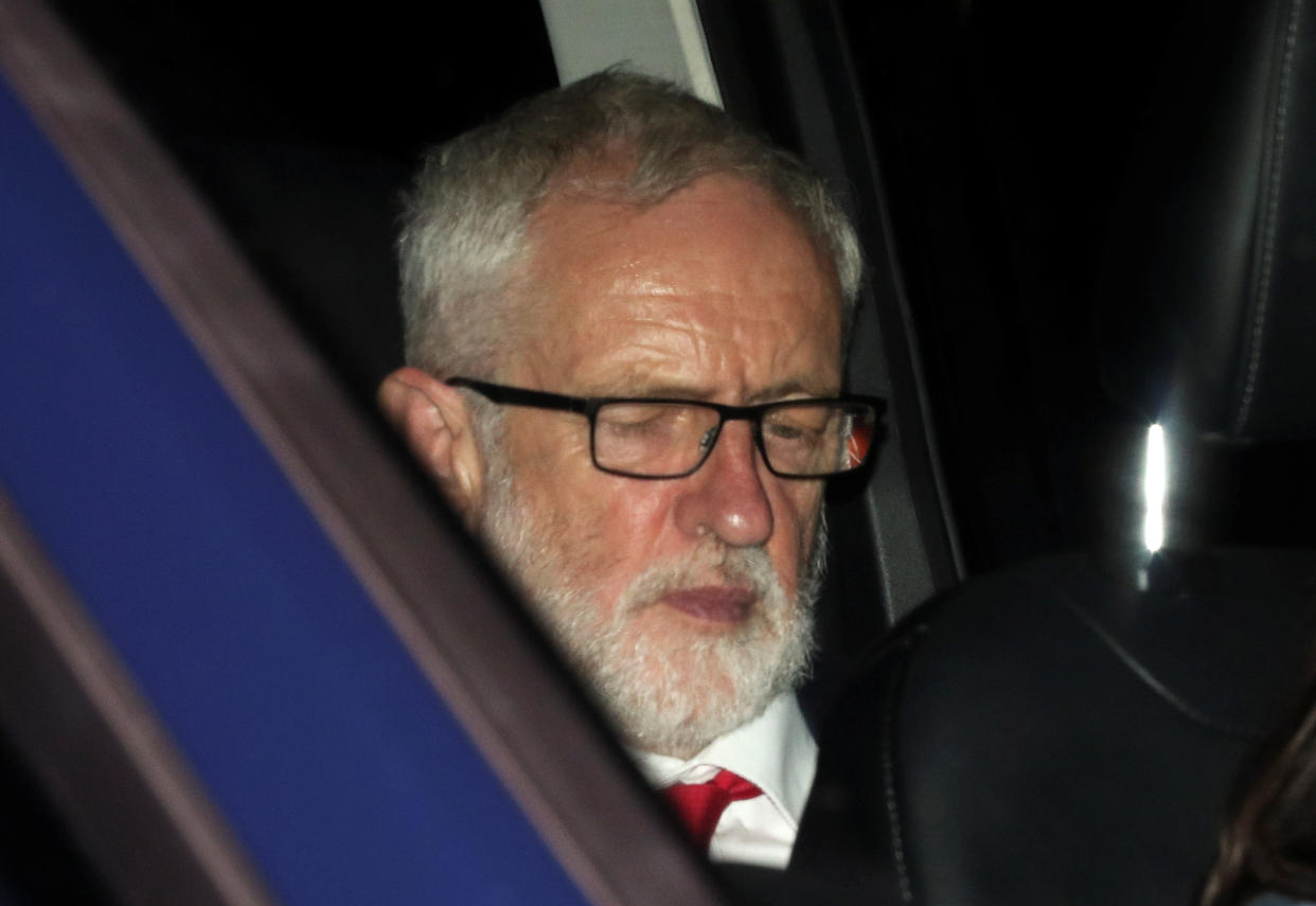 Britain's opposition Labour Party leader Jeremy Corbyn leaves the Houses of Parliament, in London, Britain, September 4, 2019. REUTERS/Hannah McKay