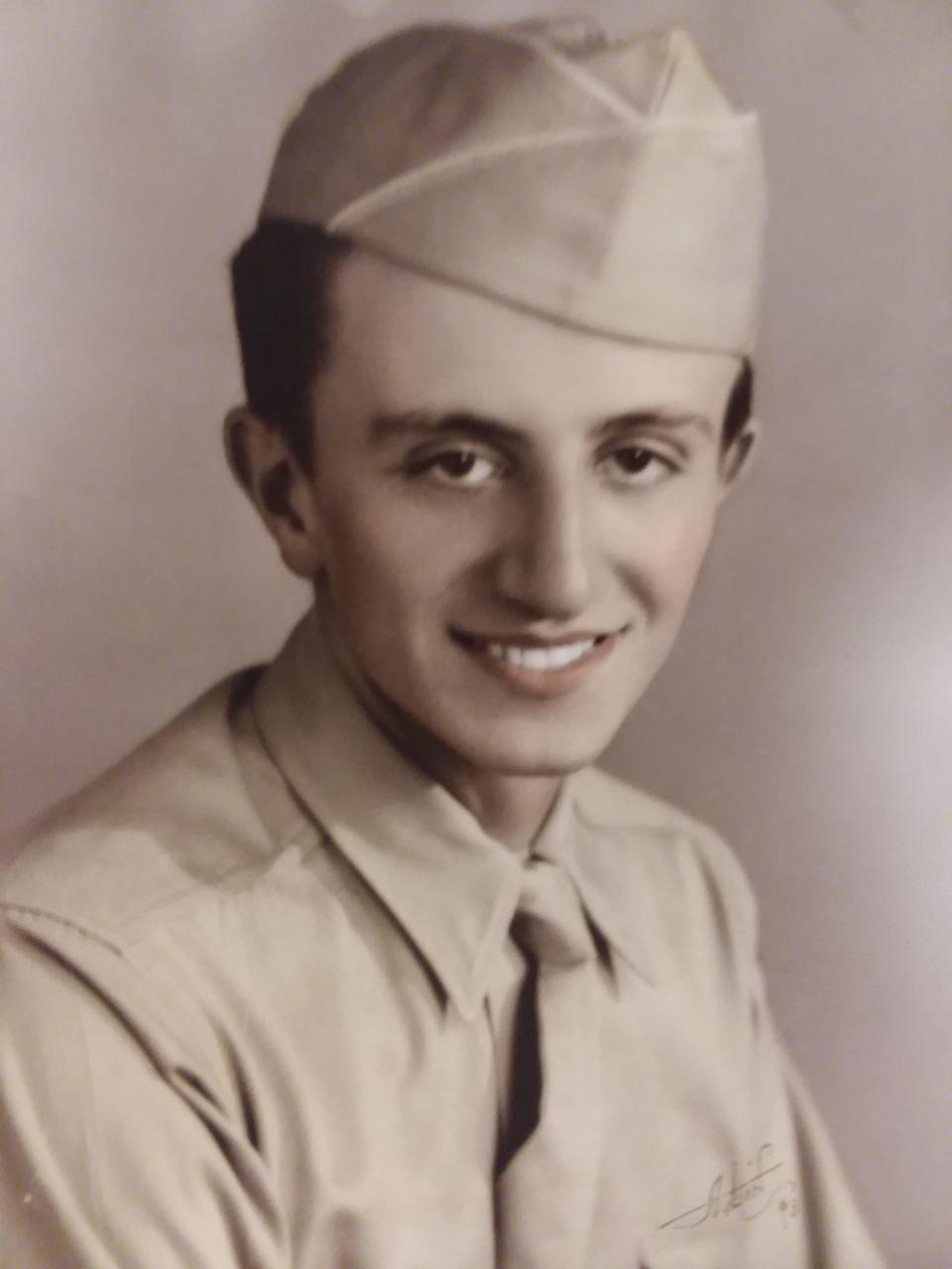 Louis Giarrusso after graduating from Army basic training, about 1943