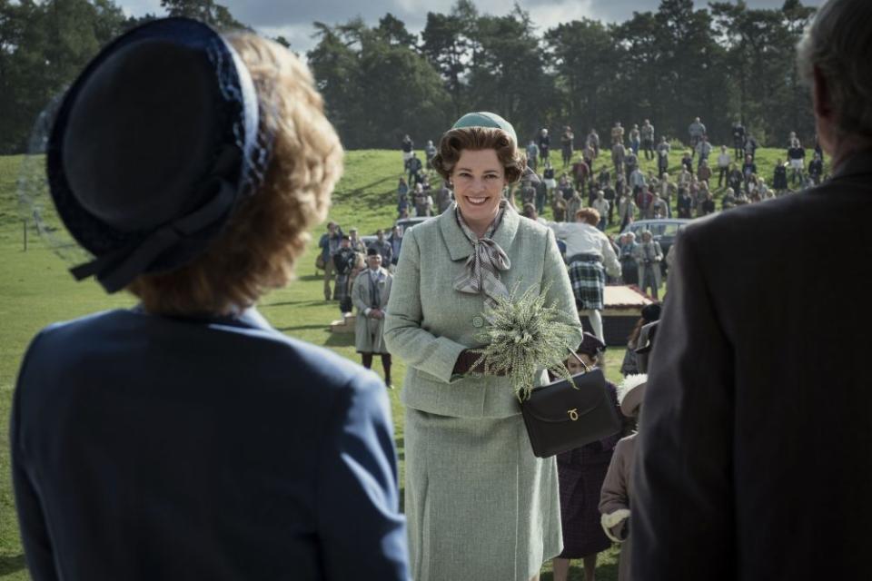 The Crown S4. Picture shows: Queen Elizabeth II (OLIVIA COLMAN). Filming Location: Rothiemurchus, Scotland