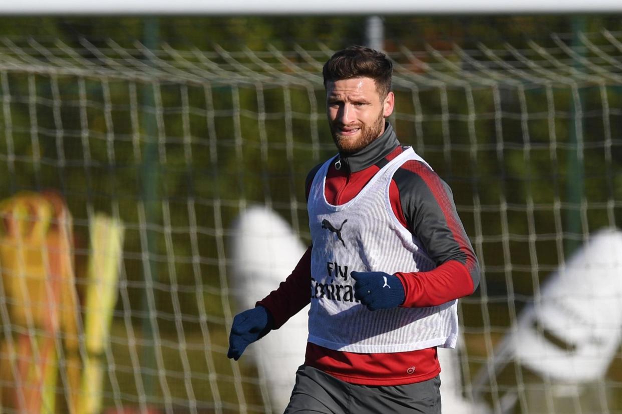 Back in action | Mustafi returned to training at Colney: Arsenal FC via Getty Images