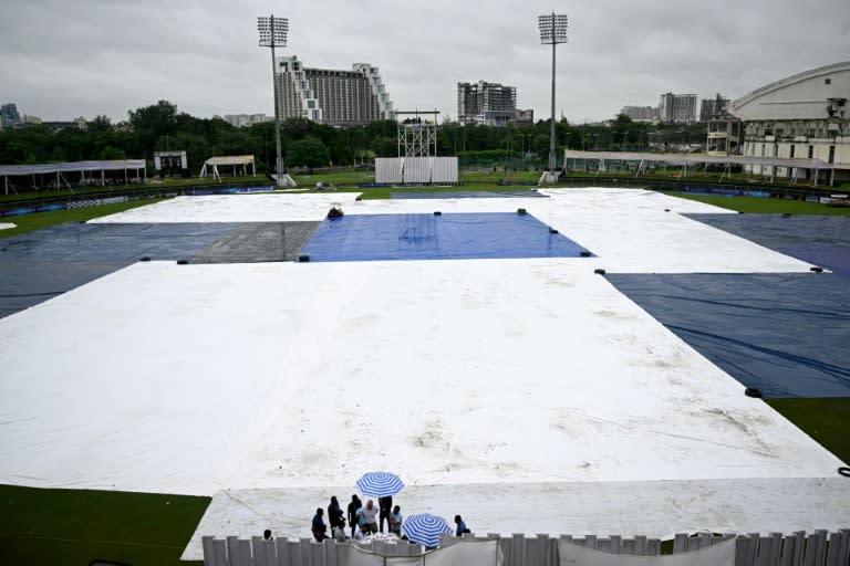 The Greater Noida ground has been hit by incessant rain for the past two weeks (Money SHARMA)