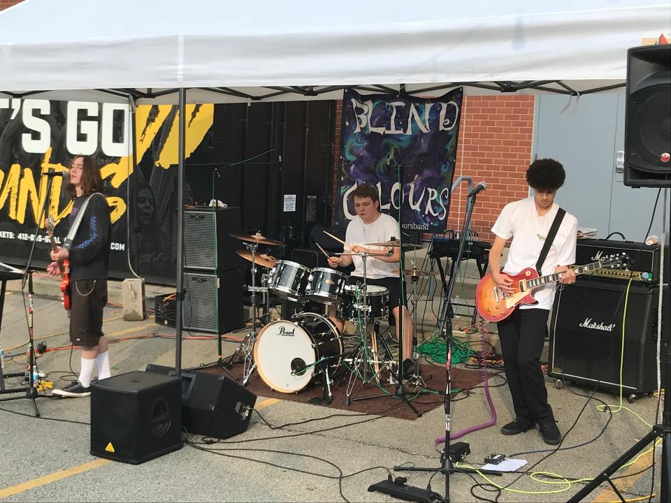 Blind Colours performing at Highmark Stadium in Pittsburgh.