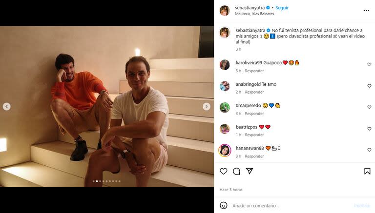 El cantante colombiano pasó parte de sus vacaciones con Rafa Nadal (Foto: Instagram @sebastianyatra)