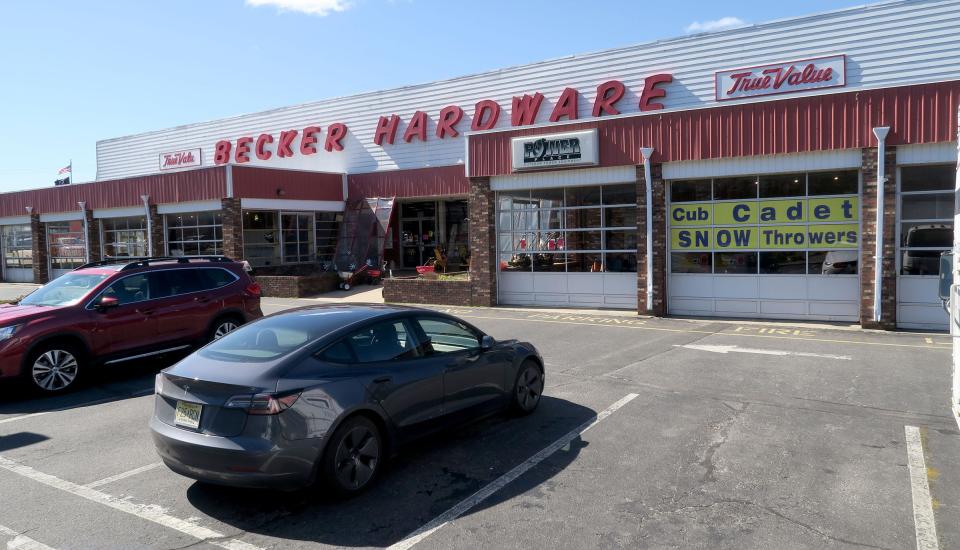 Exterior of Becker Hardware in Colts Neck Thursday, March 9, 2023. The fixture along Route 34 is closing its doors after 120 years in business, including more than 50 years at its current location.