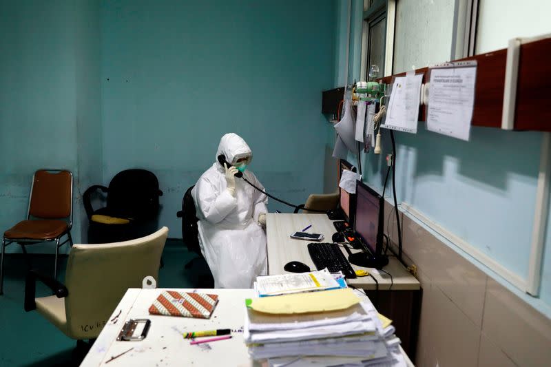 FILE PHOTO: ICU ward for COVID-19 patients at a government-run hospital in Jakarta