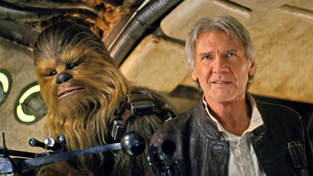  Han and Chewbecca in Star Wars: The Force Awakens 