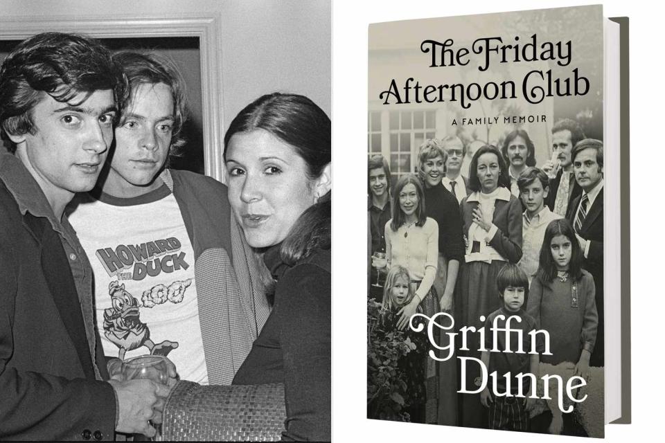 <p>Courtesy of the McGrath Estate; Penguin Random House</p> Griffin Dunne (left), Mark Hamill and Carrie Fisher 