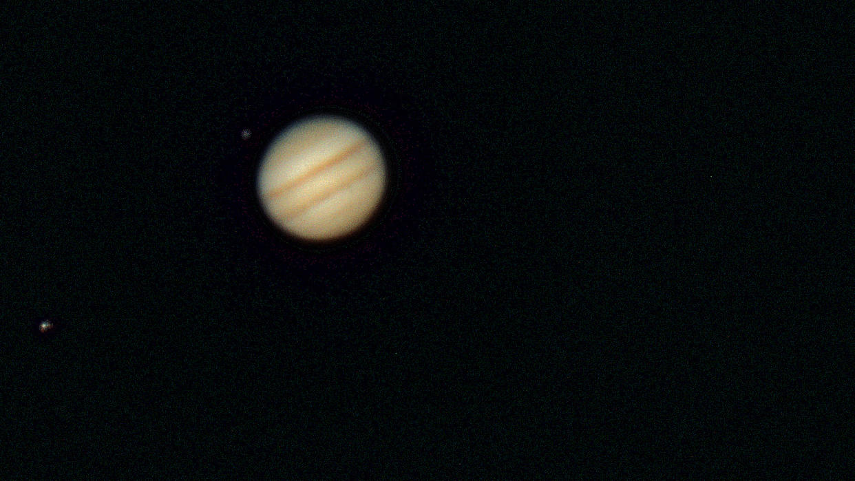  A picture of Jupiter taken through a 12 inch telescope in Swindon, Wiltshire, England on the 28th of August 2022. 