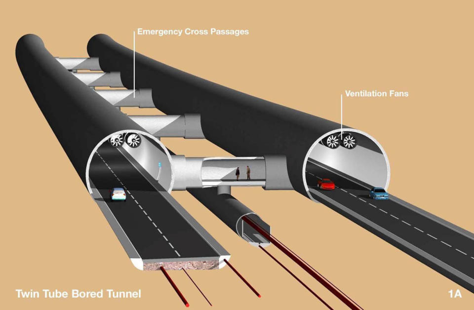 Plans: How the tunnel is expected to look. (SWNS)