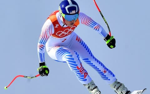 Vonn in action at the Winter Olympics - Credit: Barcroft Images