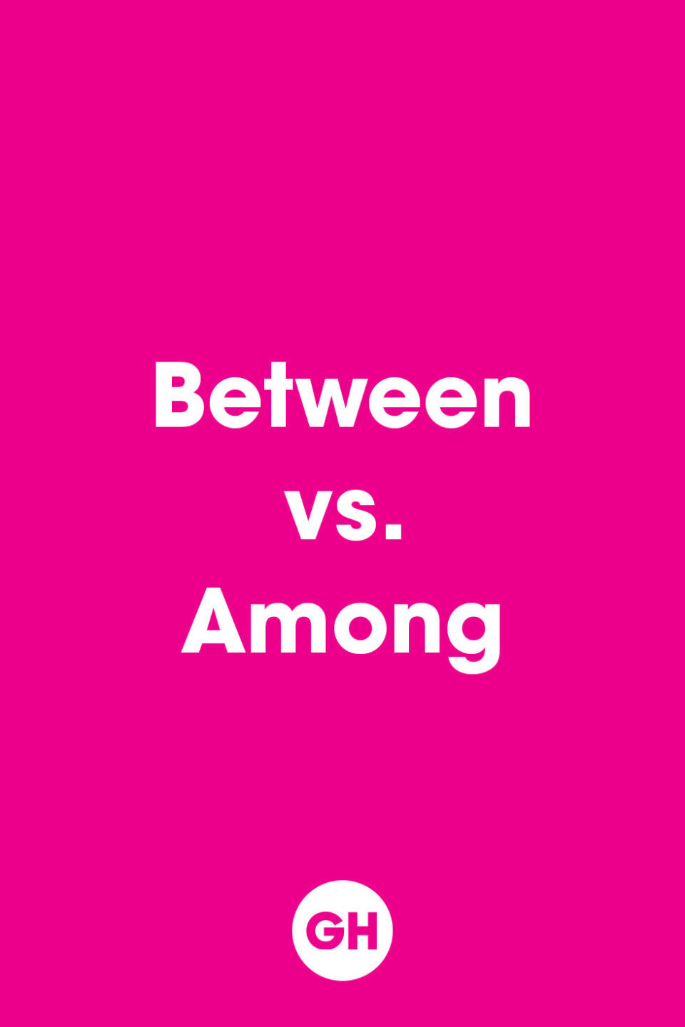 Between vs. Among