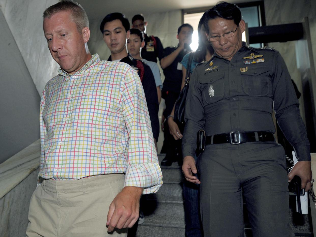 <p>Mr Smith spent just over two years in a Thai jail fighting his case before being extradited to the UAE in 2011</p> (AFP via Getty Images)