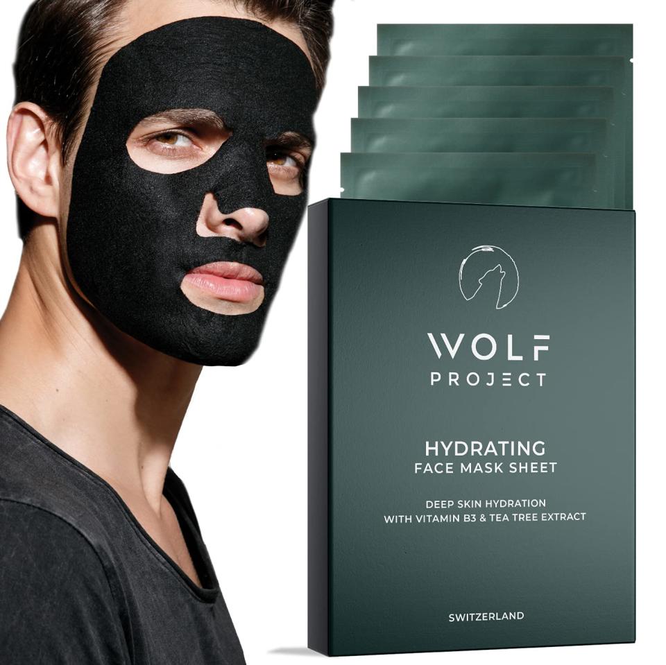 Wolf Project Hydrating Sheet Face Mask for Men; best face mask for men