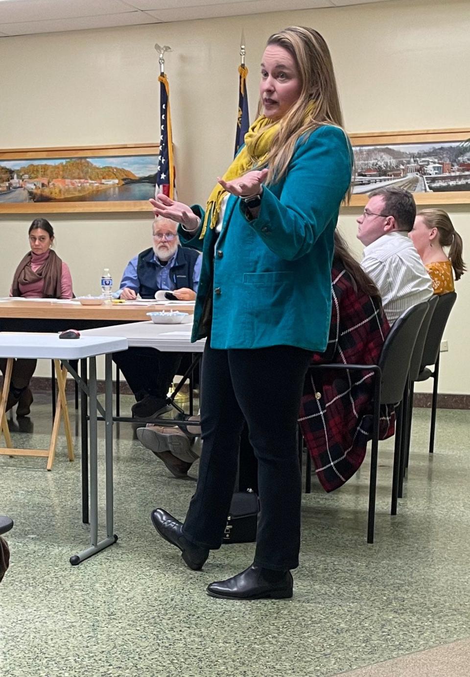 Michelle Morrison, who lives adjacent to the campground project proposed for Redmon Road, said she felt the Marshall Board of Adjustment should reject issuing a special use permit to the applicant proposing the campground.