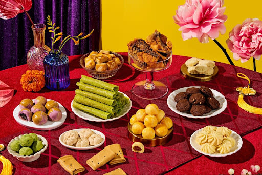 cny - snacks on table